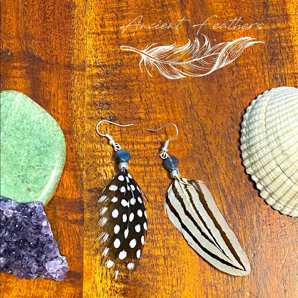 Natural Feather Earrings